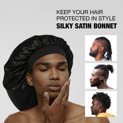 RED Men's Silky Satin Bonnet