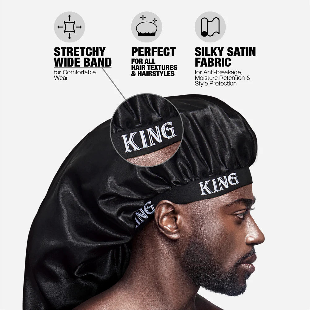 RED Men's Silky Satin Bonnet