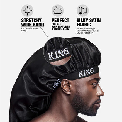 RED Men's Silky Satin Bonnet