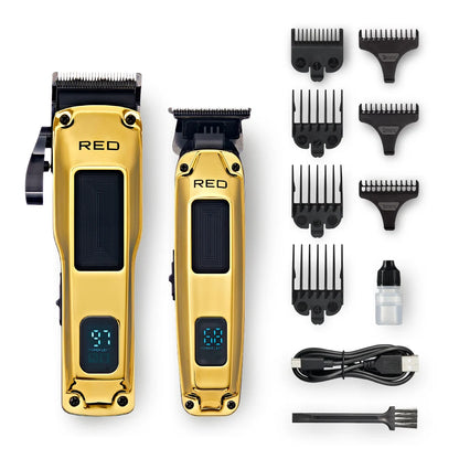 RED Cordless Clipper & Trimmer Combo Set