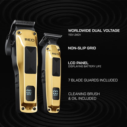 RED Cordless Clipper & Trimmer Combo Set