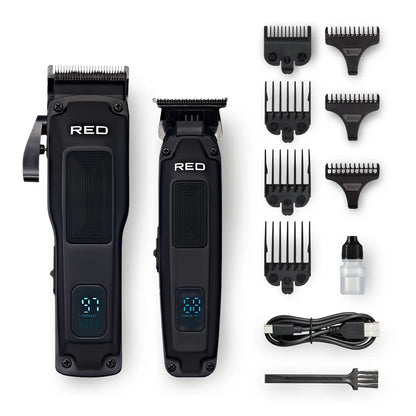 RED Cordless Clipper & Trimmer Combo Set