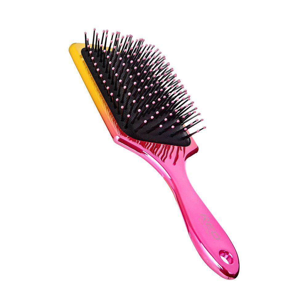 RED Crystal Charcoal Square Paddle Brush