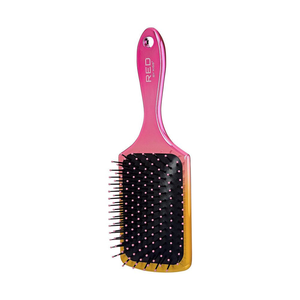 RED Crystal Charcoal Square Paddle Brush
