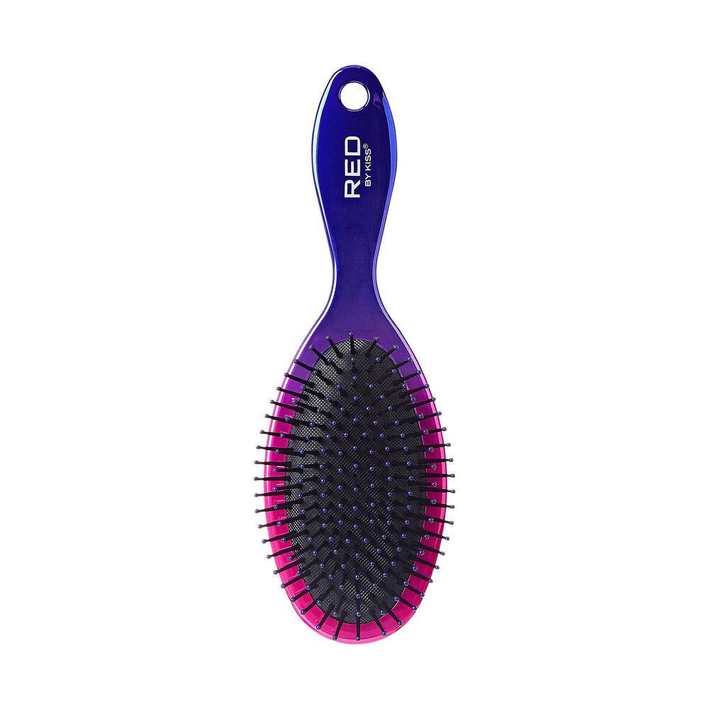 RED Crystal Charcoal Oval Paddle Brush