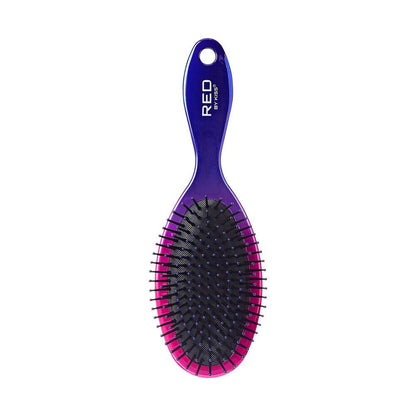 RED Crystal Charcoal Oval Paddle Brush
