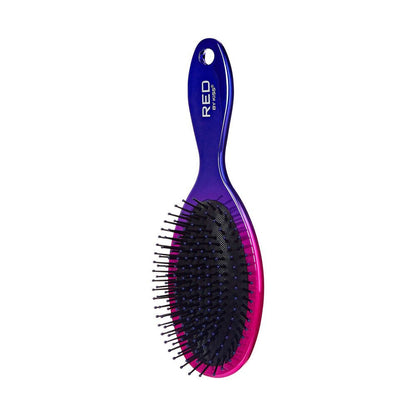 RED Crystal Charcoal Oval Paddle Brush