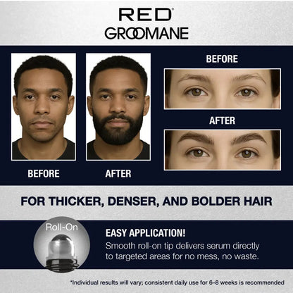 RED Groomane Roll-On Beard Growth Serum