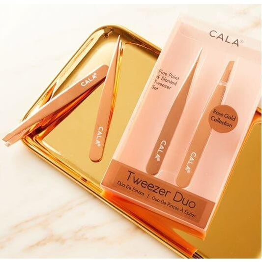 CALA Rose Gold Collection Tweezer Duo