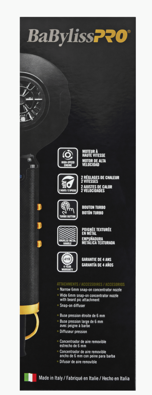 BaBylissPRO BLACKFX High-Performance Turbo Dryer
