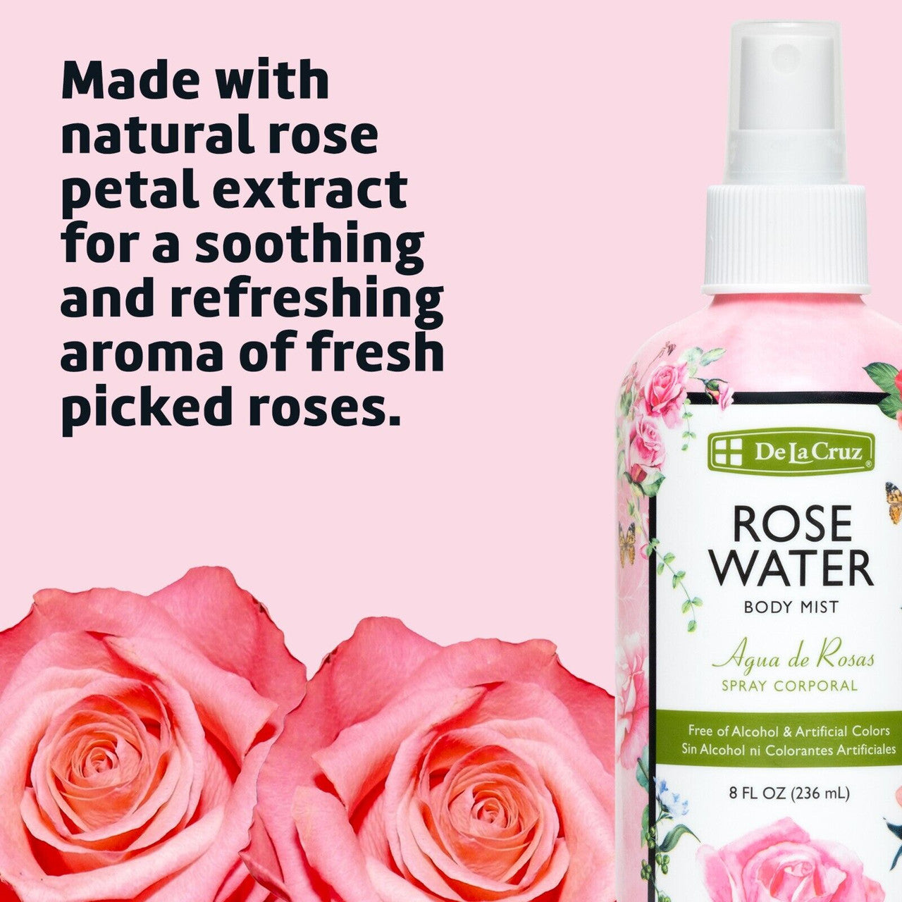 De La Cruz Rose Water Spray (8 oz)