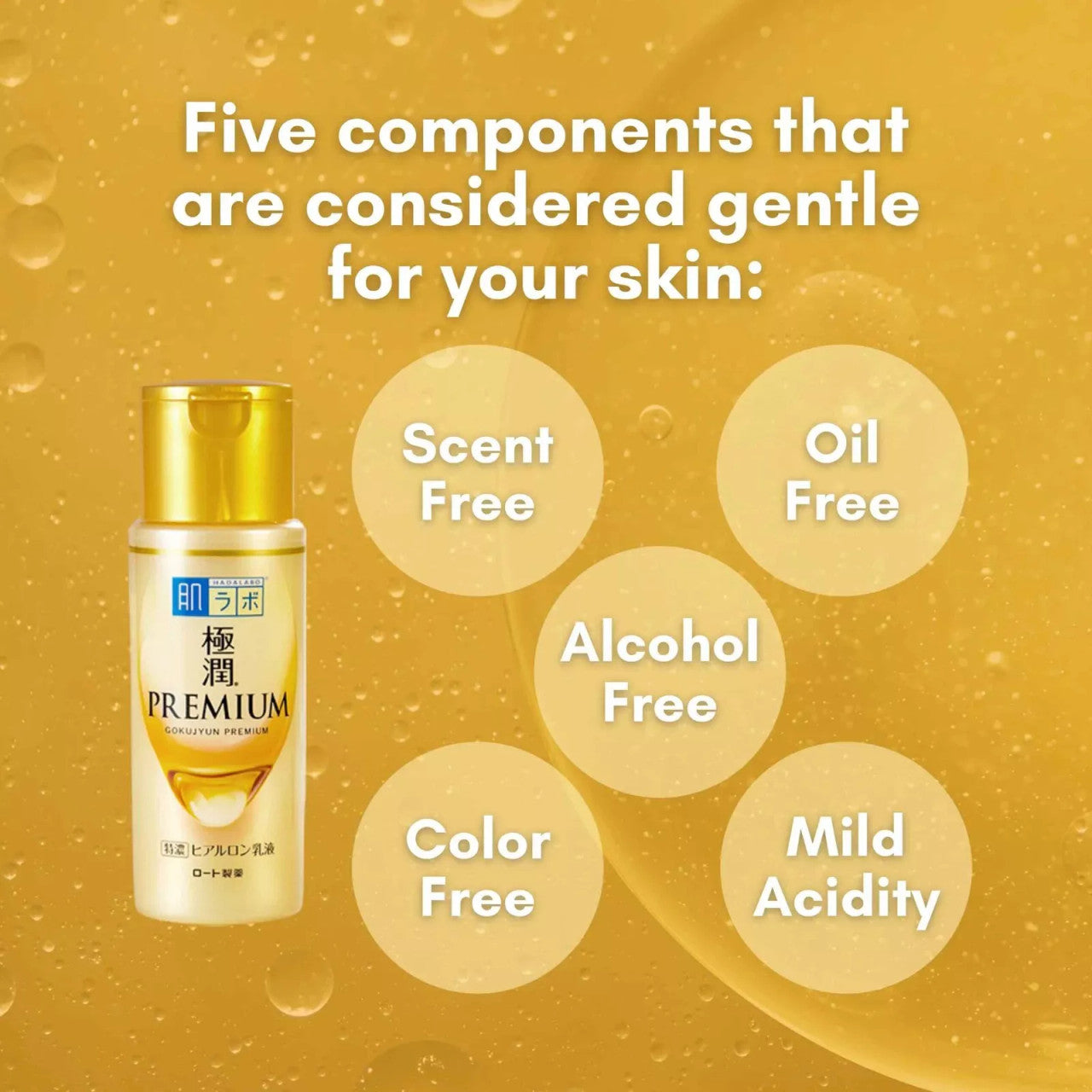 ROHTO Hada Labo GOKUJYUN PREMIUM Emulsion Hyaluronic Acid Milky Cream (4.73 oz)