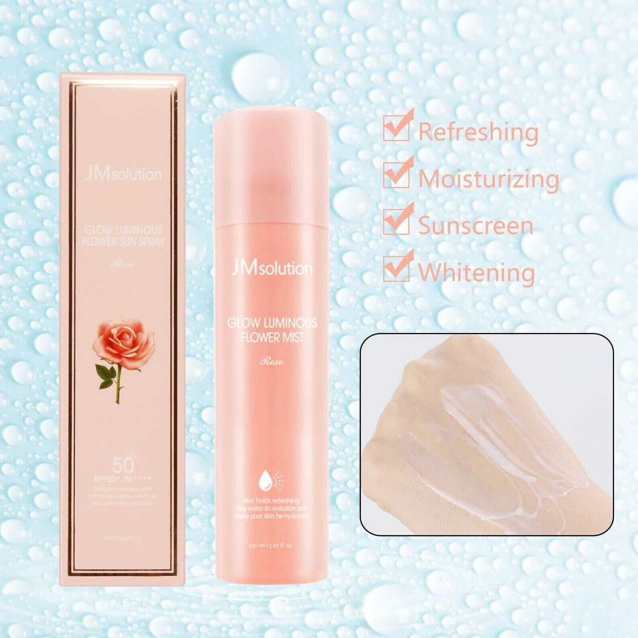 JMsoultion Glow Luminous Flower Sun Spray SPF50+PA++++ (6.12 oz)