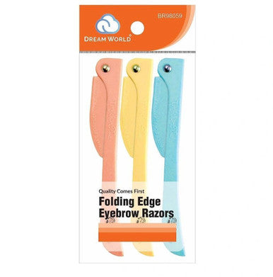 DREAM WORLD Folding Edge Eyebrow Razors (3 Pcs/pk)
