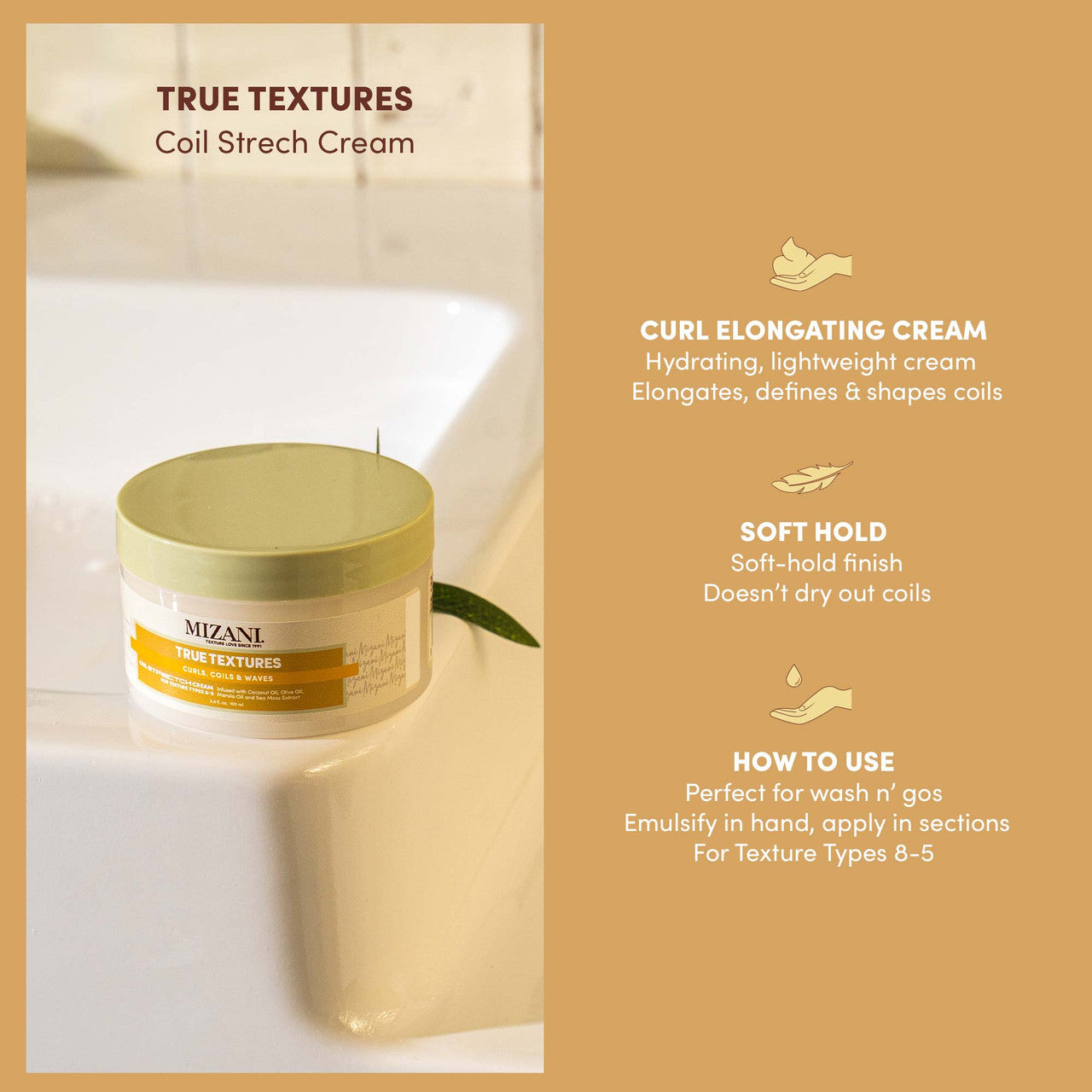 MIZANI True Textures Coil Stretching & Styling Curl Cream