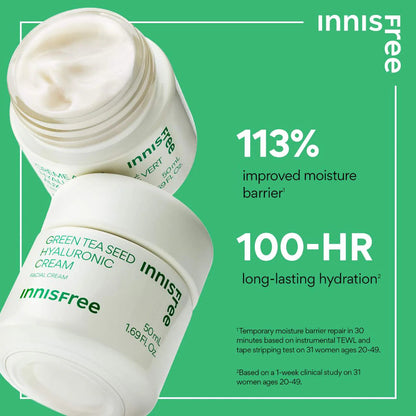 INNISFREE Green Tea Seed Hyaluronic Acid Hydrating Cream (1.69 oz)