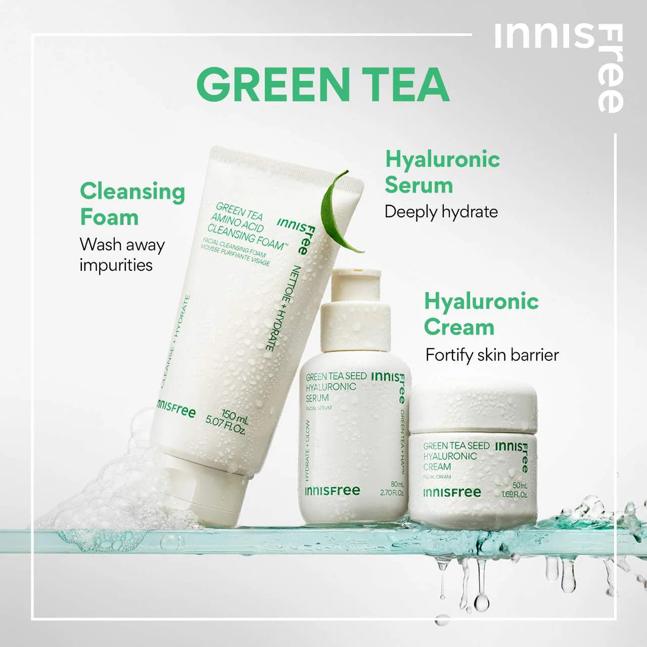 INNISFREE Green Tea Seed Hyaluronic Acid Hydrating Cream (1.69 oz)