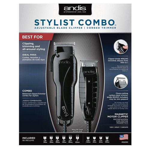 Andis STYLIST COMBO- ADJUSTABLE BLADE CLIPPER/TRIMMER