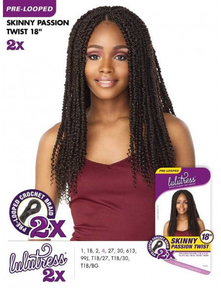 SENSATIONNEL Lulutress 2X Pre-Looped Crochet Skinny Passion Twist (12",18",24")
