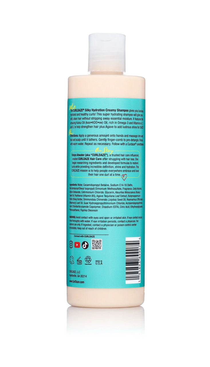 CURLDAZE Silky Hydration Creamy Shampoo (12 oz)