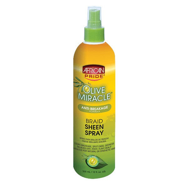 African Pride Olive Miracle Braid Sheen Spray