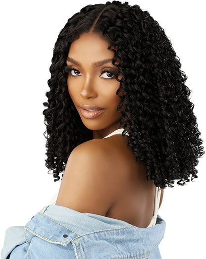 SENSATIONNEL Synthetic Curls Kinks N Co Kinky Edges Y-Part Lace Wig - Burmese Curl 16"