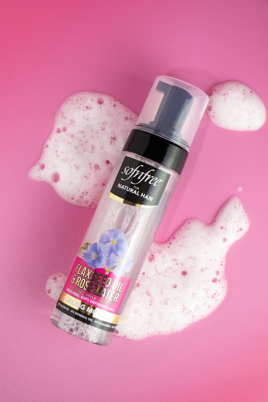 Sofnfree Flaxseed Oil & Rosewater Curling Mousse (6.76 oz)