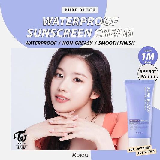 [A'PIEU] Pure Block Water Proof Sun Cream SPF50+/PA+++ (1.69 oz)