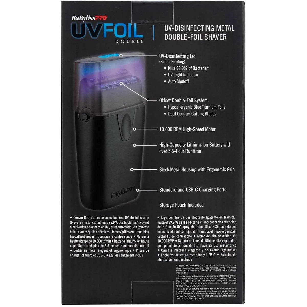 BaBylissPRO UVFOIL Matte Black UV Double-Foil Shaver