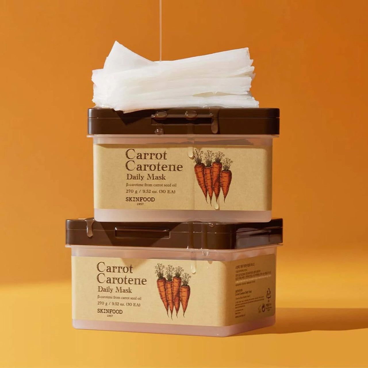 [SKINFOOD] Carrot Carotene Daily Mask Sheet (30pc)