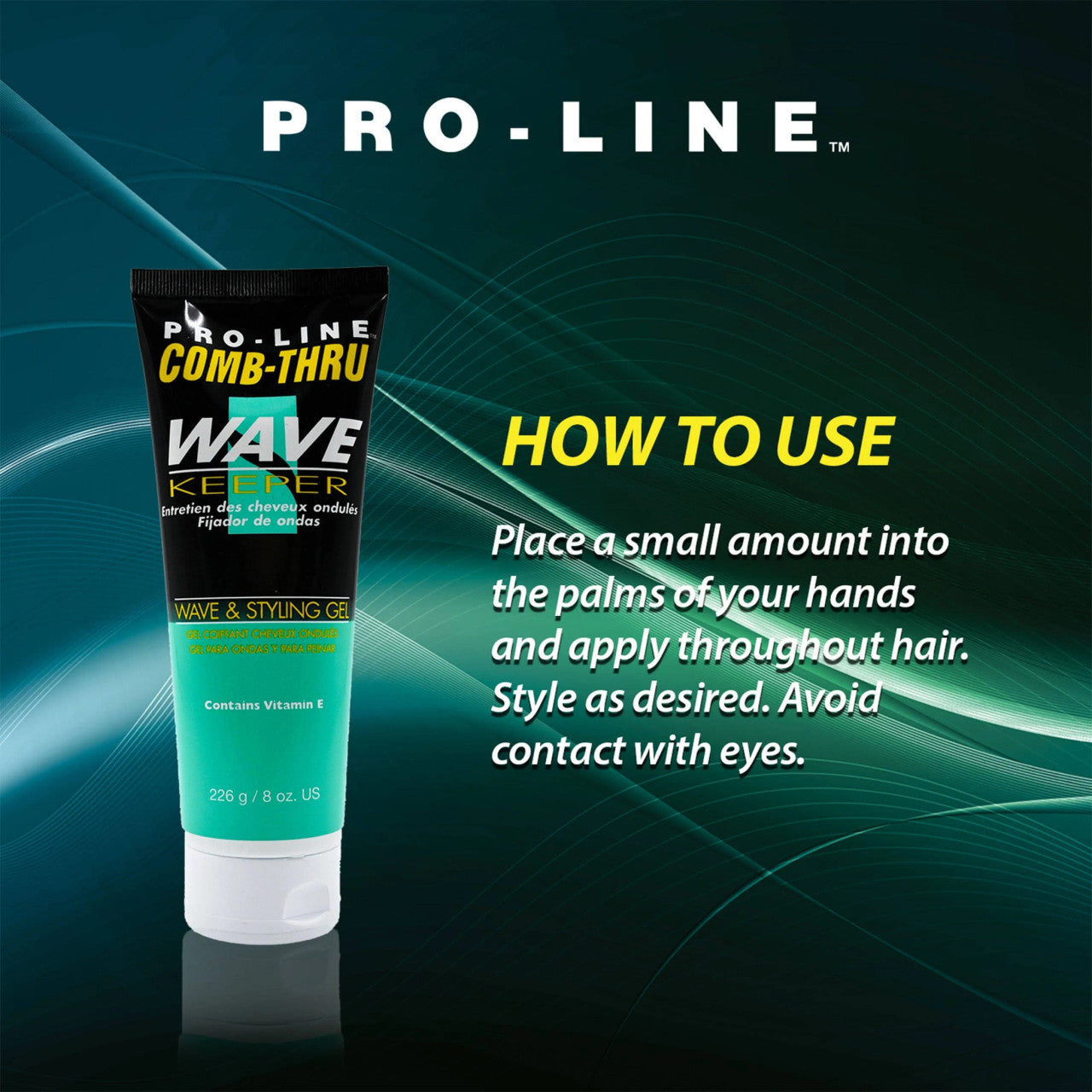 Pro Line Comb Thru Wave Keeper Styling Gel (8 oz)