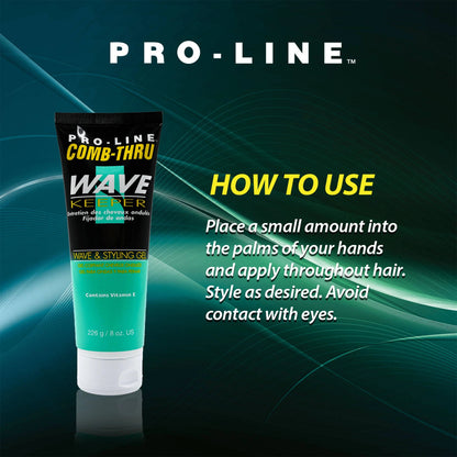 Pro Line Comb Thru Wave Keeper Styling Gel (8 oz)