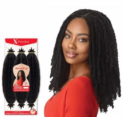 OUTRE X-Pression Twisted Up Crochet Braid SPRINGY AFRO TWIST 3X (16" ~ 30")