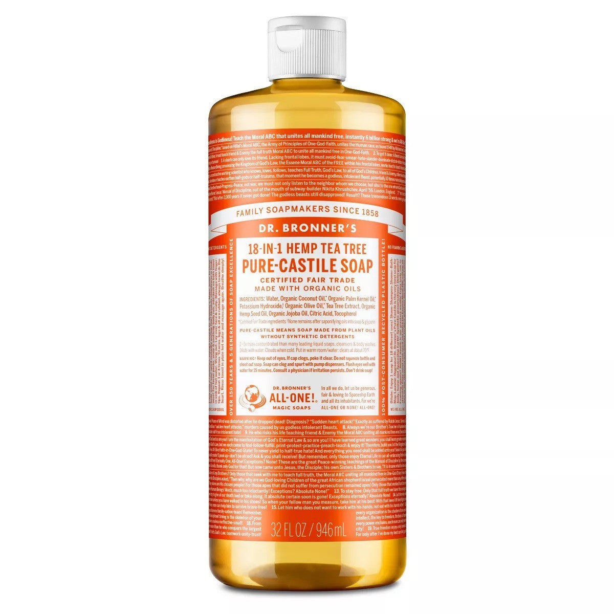 Dr. Bronner's Organic Pure Castile Liquid Soap