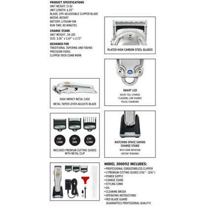WAHL Professional 5 Star Cordless Senior Clipper (METAL Edition)