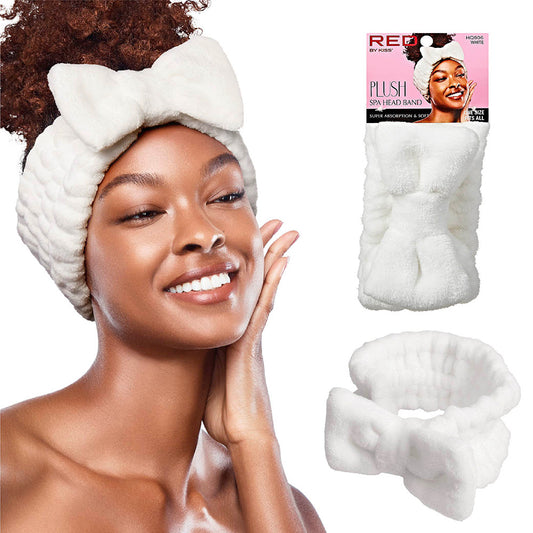 RED Plush Spa Headband