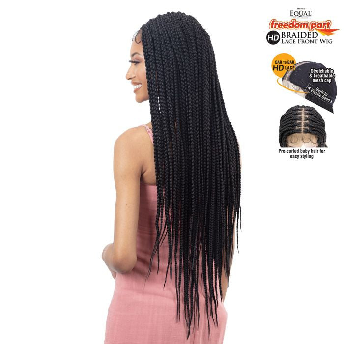 SHAKE N GO EQUAL Freetress Braided Lace Front Wig - Knotless Box Braid